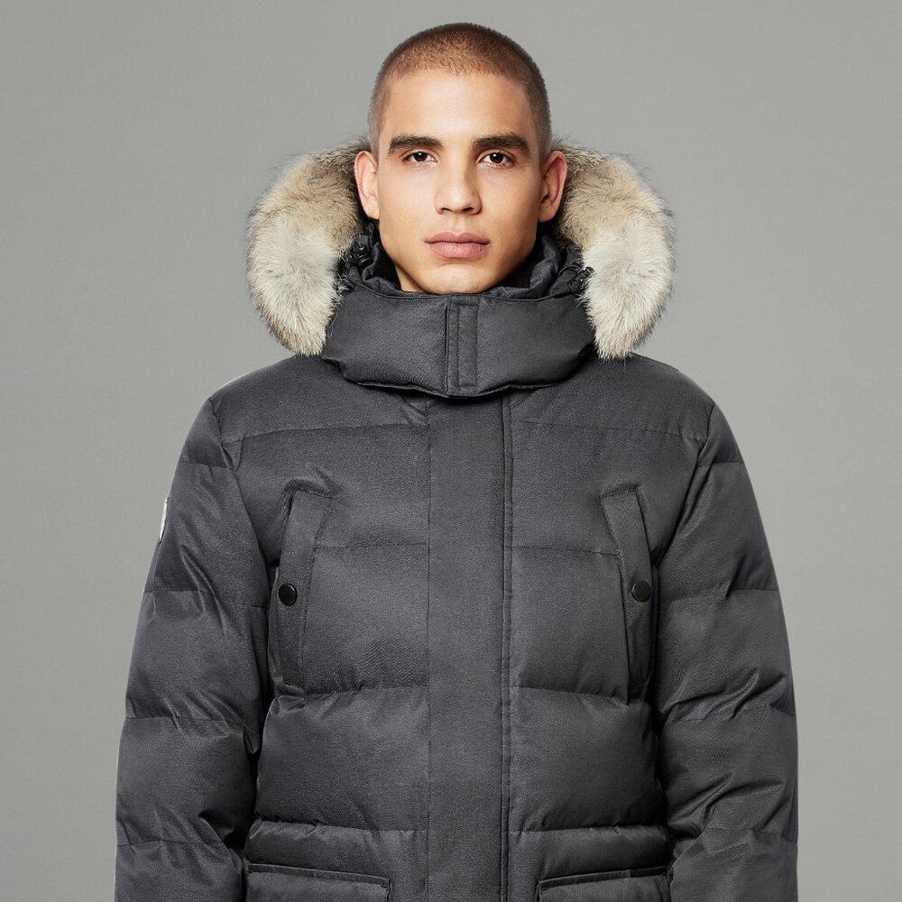 Men's Size M TRIPLE FAT GOOSE Down Jacket in Charcoal